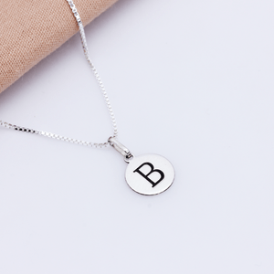 Colar Redondo Letra Personalizado 1CM em Prata 925 - PL24033