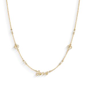 Colar Love com Topázio em Ouro 18K - AU14353