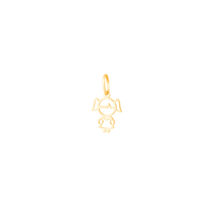 Pingente Menina Vazada em Ouro 18K - AU14273