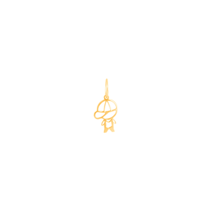 Pingente Menino Vazado em Ouro 18K - AU14274