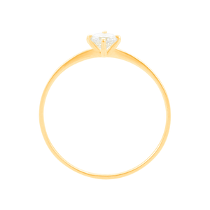 Anel Solitário 5MM em Ouro 18K - AU14277