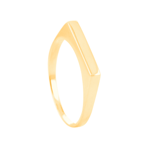 Anel Placa Liso em Ouro 18K - AU14291
