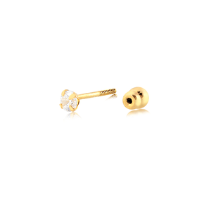 Piercing Zircônia 4MM Chatão em Ouro 18K - AU14371
