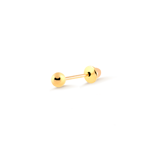 Piercing Bolinha 3MM Palito em Ouro 18K - AU14372