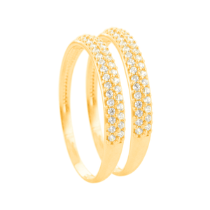 Aparador Zircônia Cravejada em Ouro 18K - AU14268