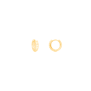 Brinco Argola Trabalhada em Ouro 18K - AU14332