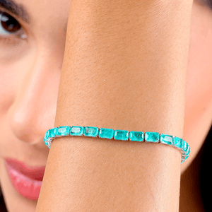 Pulseira Riviera Zircônia Turmalina em Prata 925 - PL24321