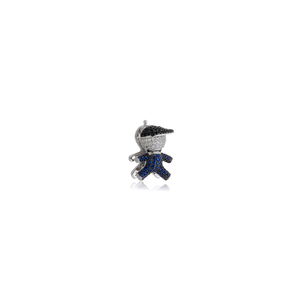 Pingente Click Menino Azul Cravejado em Prata 925 - PL24335