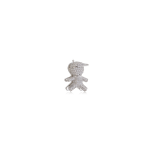 Pingente Click Menino Cravejado em Prata 925 - PL24336