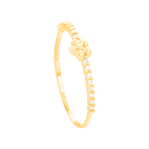 Anel Flor Aro com Diamantes em Ouro 18K - AU14400