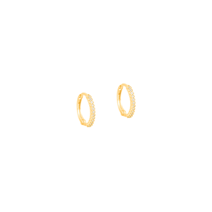 Argola com Zircônia em Ouro 18K - AU14403