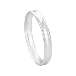 Aliança Masculina Anatômica 3MM Côncava em Prata 925 - PL23920