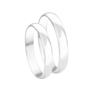 Aliança de Namoro Feminina em Prata 3MM Confort - PL12288