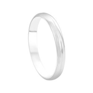 Aliança Feminina Namoro Lisa 3MM em Prata 925 - PL23852