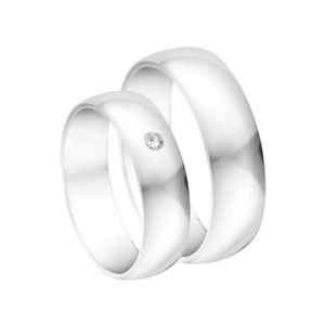 Aliança de Namoro Masculina em Prata 5MM Confort - PL12291