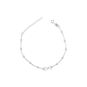 Pulseira Infinito com Bolinhas em Prata 925 - PL22715