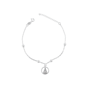 Pulseira N. Senhora e Ponto de Luz em Prata 925 - PL22711