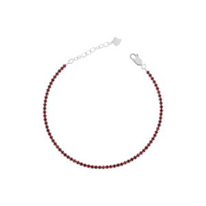 Pulseira Riviera Vermelha em Prata 925 - PL22793