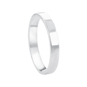 Aliança Feminina Anatômica 3MM Reta em Prata 925 - PL23922