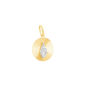 Pingente Redondo Nossa Senhora das Graças em Ouro 18K - AU14474