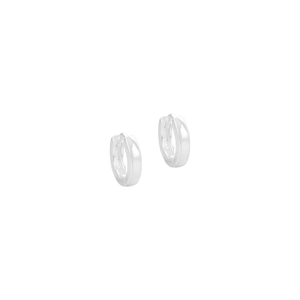 Argola Click com Ponto de Zircônia G em Prata 925 - PL24138