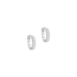 Argola Click com Zircônias em Prata 925 - PL24146