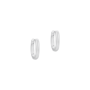 Argola Retangular Click Lisa em Prata 925 - PL24138