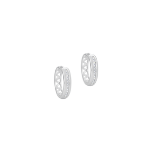 Argola Click com Zircônias em Prata 925 - PL24148