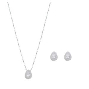 Conjunto Gota Zircônia White em Prata 925 - PL24287