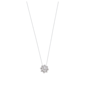 Colar Chuveiro com Zircônias em Prata 925 - PL24358