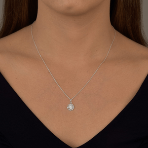 Conjunto Flor com Zircônias em Prata 925 - PL24749