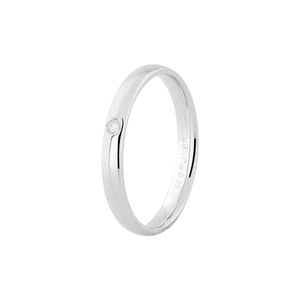 Aliança Feminina 2,7MM com Diamantes em Ouro Branco 18K - AU14538