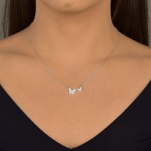 Conjunto Borboletas com Zircônias em Prata 925 - PL24764