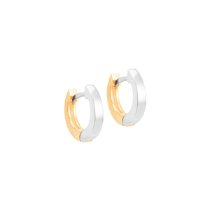 Argola Bicolor M em Ouro 18K - AU14582