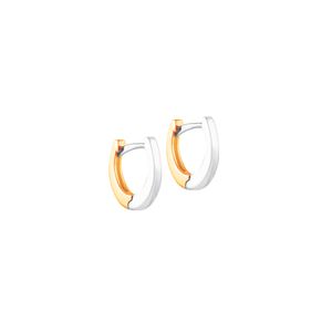 Argola Bicolor em Ouro 18K - AU14581