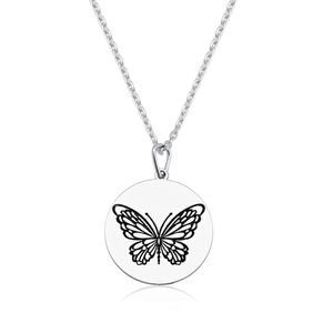 Colar Redondo Borboleta em Prata 925 - PL24771
