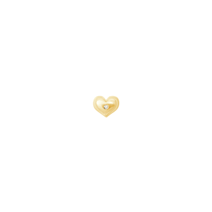 Pingente em Ouro 18K Coração com Diamante - AU13002