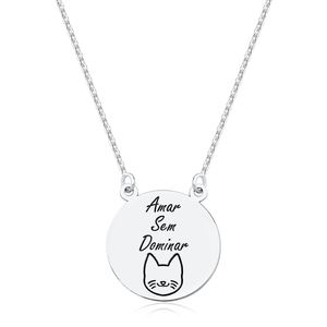 Colar Redondo Gatinho Amor sem Dominar em Prata 925 - PL24779