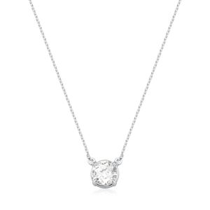 Colar Ponto de Luz Zircônias White em Prata 925 - PL24786