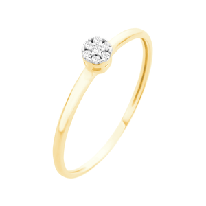 Anel Pavê com Diamantes em Ouro 18K - AU14447