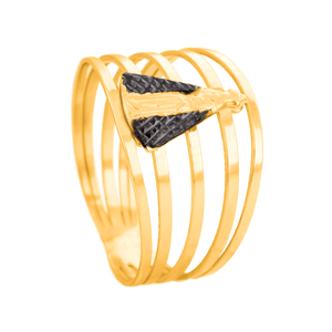 Anel Nossa Senhora 5 Aros em Ouro 18K - AU14493
