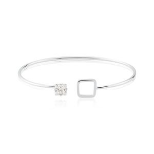 Bracelete Zircônia Quadrada em Prata 925 - PL24816