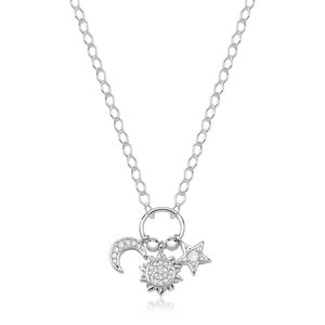 Colar Estrela Sol e Lua em Prata 925 - PL24806
