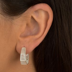 Brinco Argola 3D em Prata 925 - PL24854