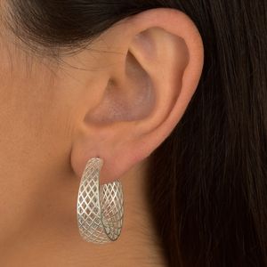 Brinco Argola 3D em Prata 925 - PL24853