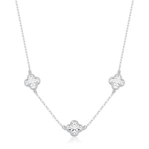 Colar Trevos em Prata 925 - PL24905