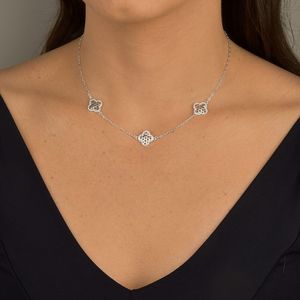 Colar Trevos em Prata 925 - PL24905