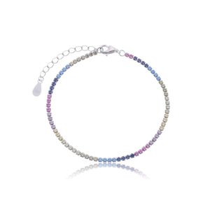 Pulseira Riviera Multicor em Prata 925 - PL24721