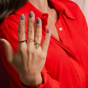 Anel em ouro 18K Chapinha - AU11382