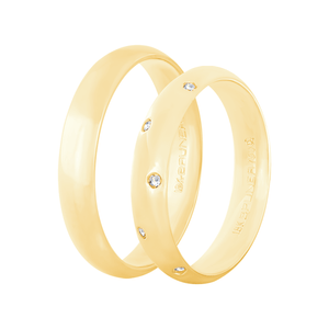 Par Alianças 4MM com Diamantes em Ouro 18K - AU14527
